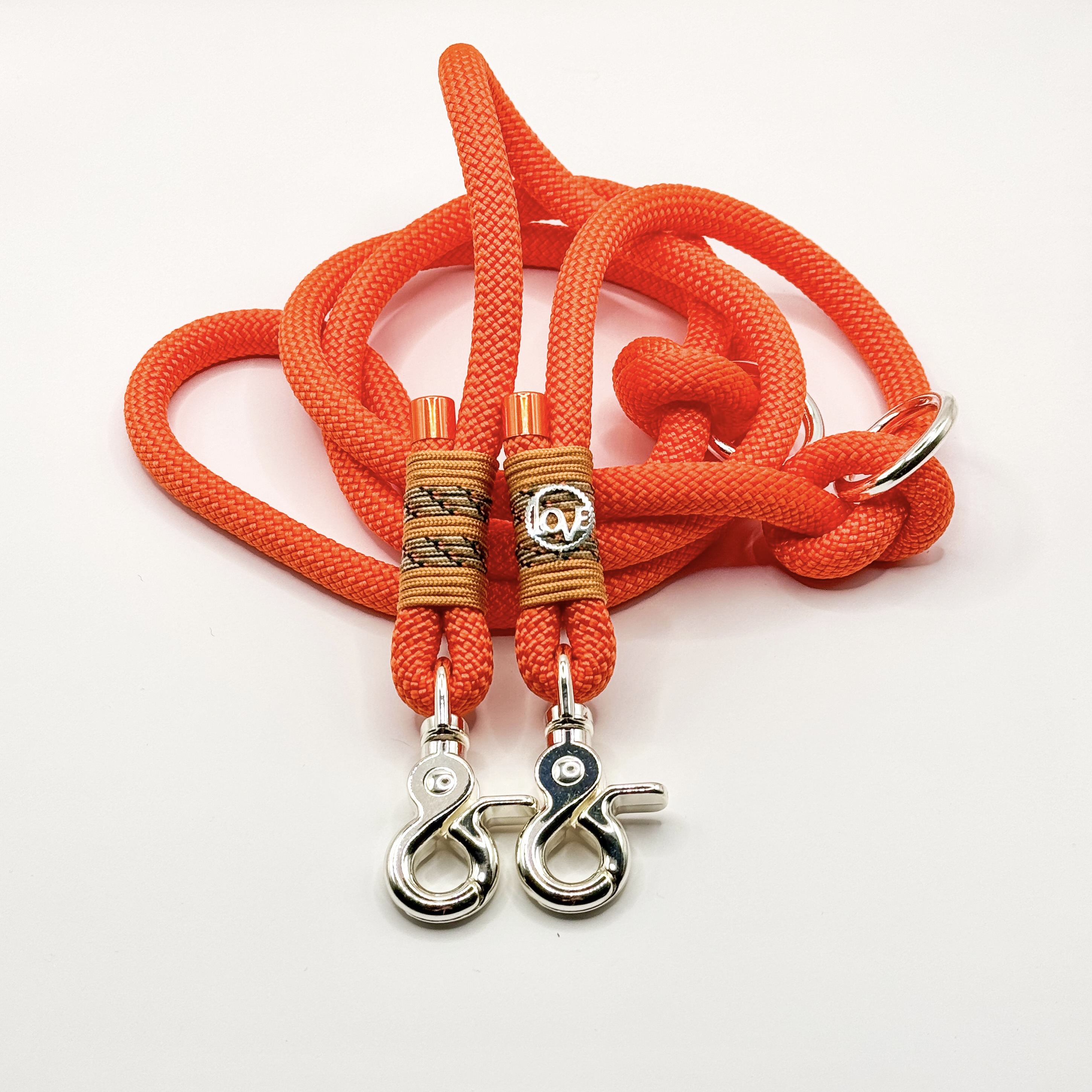 Hundeleine und Halsband orange