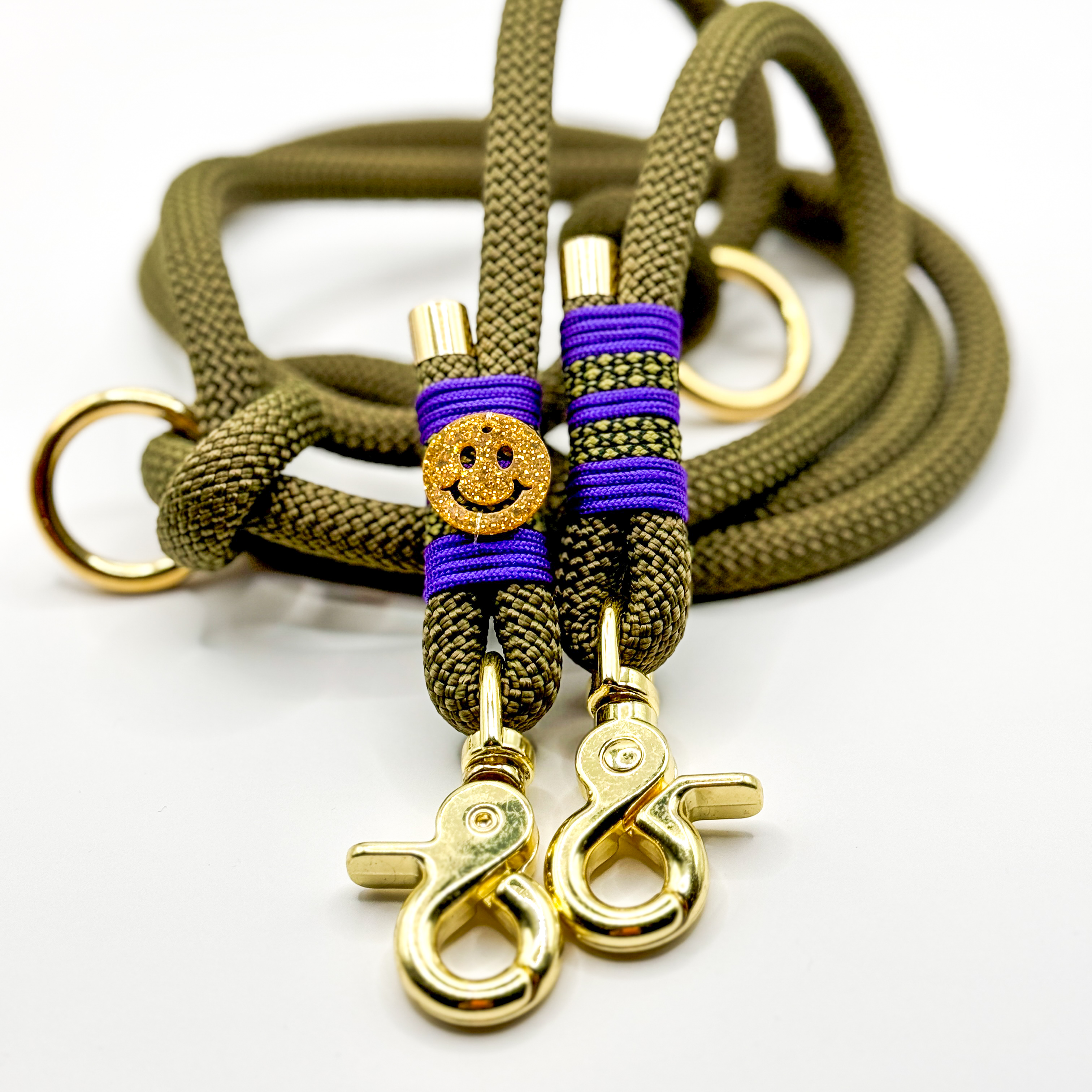 Hundeleine und Halsband 'Goldisches Lächeln'