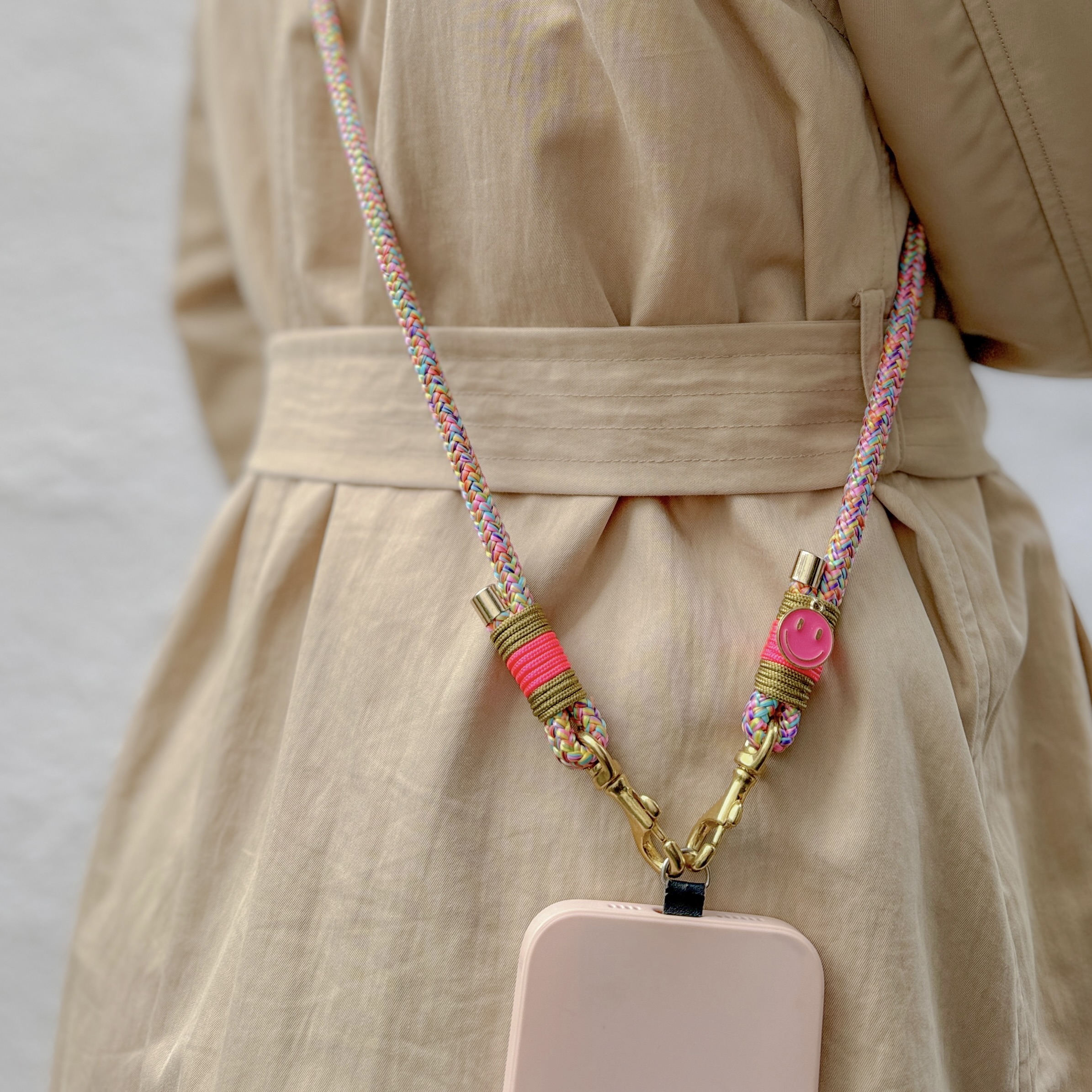 Handykette pinkes Lächeln