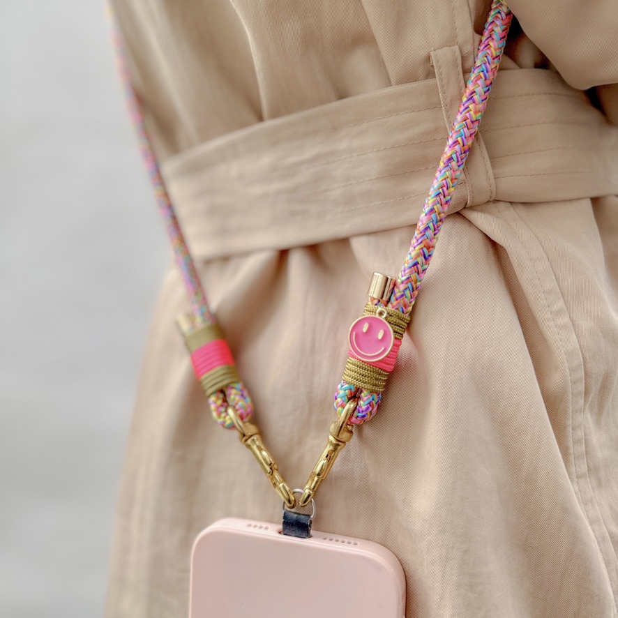 Handykette pinkes Lächeln